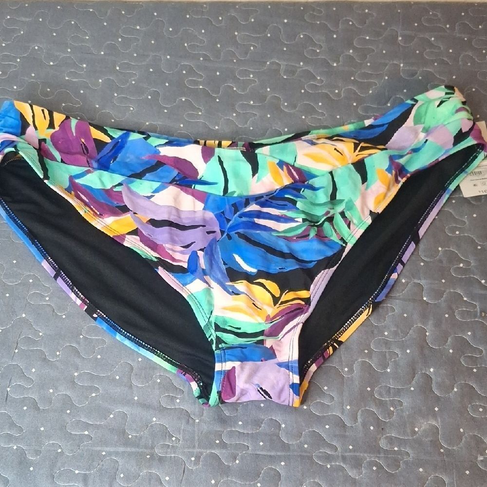 Time and Tru Purple and Blue Bikini Swim Bottom size 2X NWT